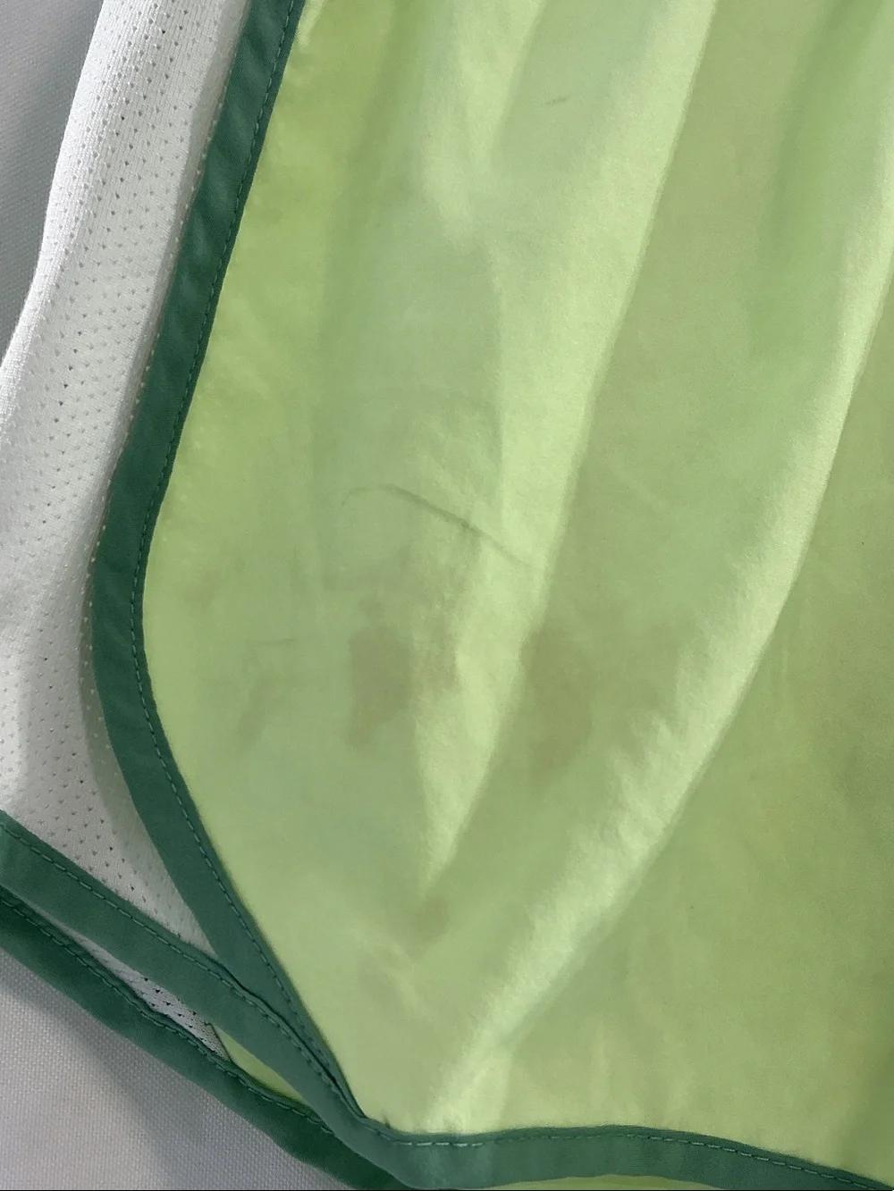 Nike Dri-Fit Neon Lime Shorts with Green Trim